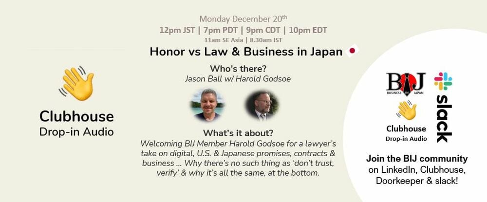 Honor vs Law & Business in Japan